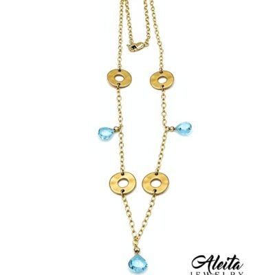 blue-topaz-gold-circle-necklace-Aleita-Jewelry-1