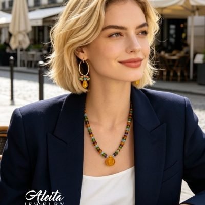 Multi-Gemstone Necklace Set
