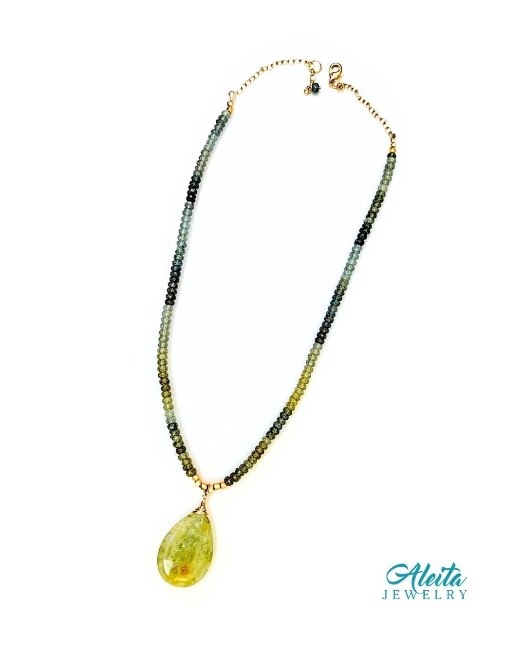 Aquamarine Necklace with Pendant and Earrings Set - Image 5