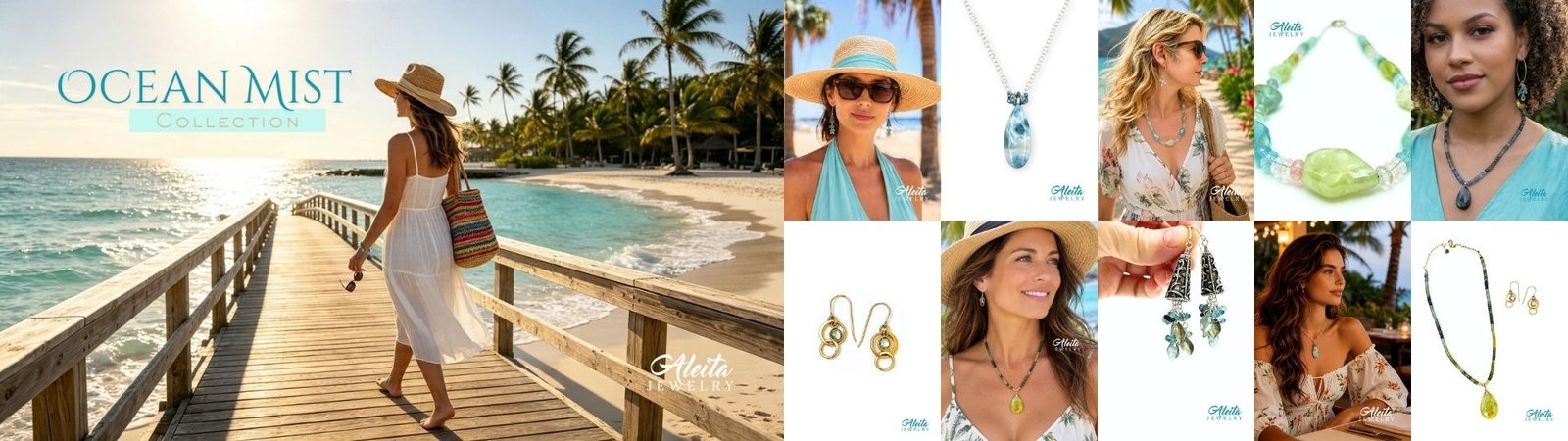 Ocean Mist Collection, Necklaces, Earrings, and Bracelets from Aleita Jewelry Ocean Mist Collection, Necklaces, Earrings, and Bracelets from Aleita Jewelry