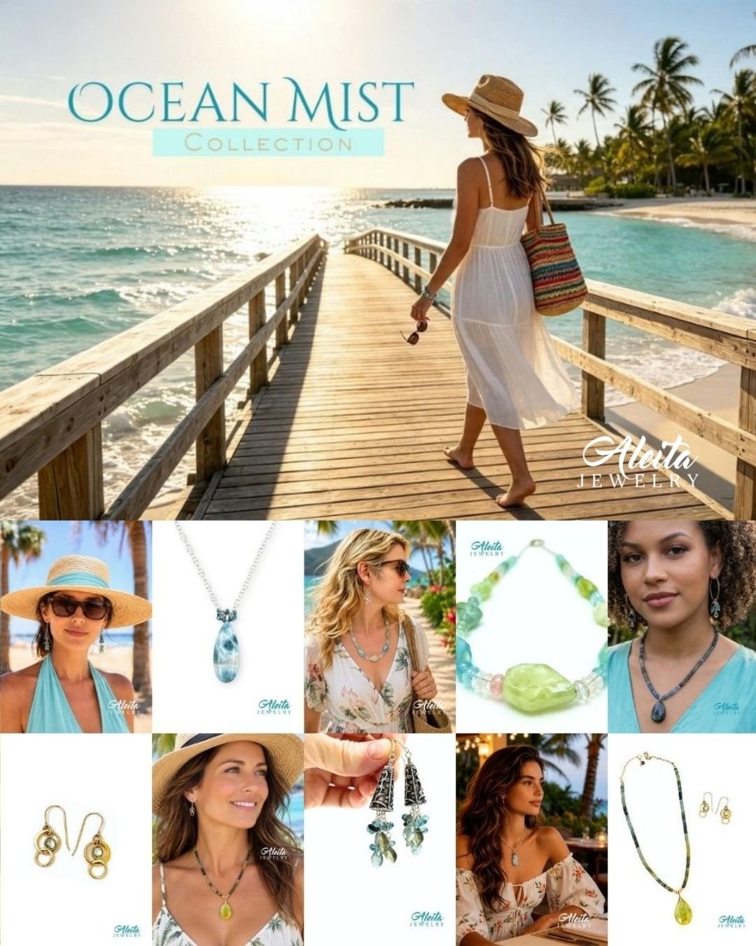 Ocean Mist Collection, Necklaces, Earrings, and Bracelets from Aleita Jewelry Ocean Mist Collection, Necklaces, Earrings, and Bracelets from Aleita Jewelry