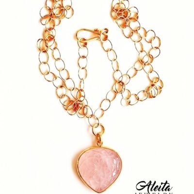 carved-lotus-rose-quartz-necklace-Aleita-Jewelry-1