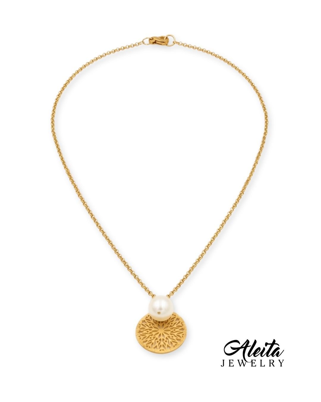 gold-mandala-necklace-and-earrings-set-Aleita-Jewelry-2