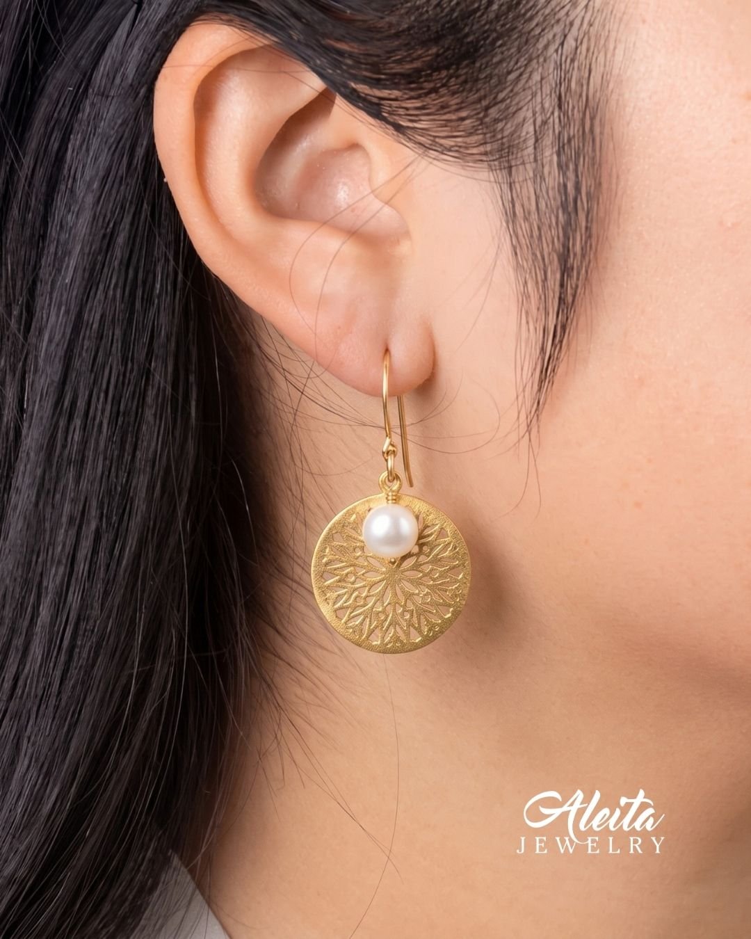 gold-mandala-necklace-and-earrings-set-Aleita-Jewelry-5