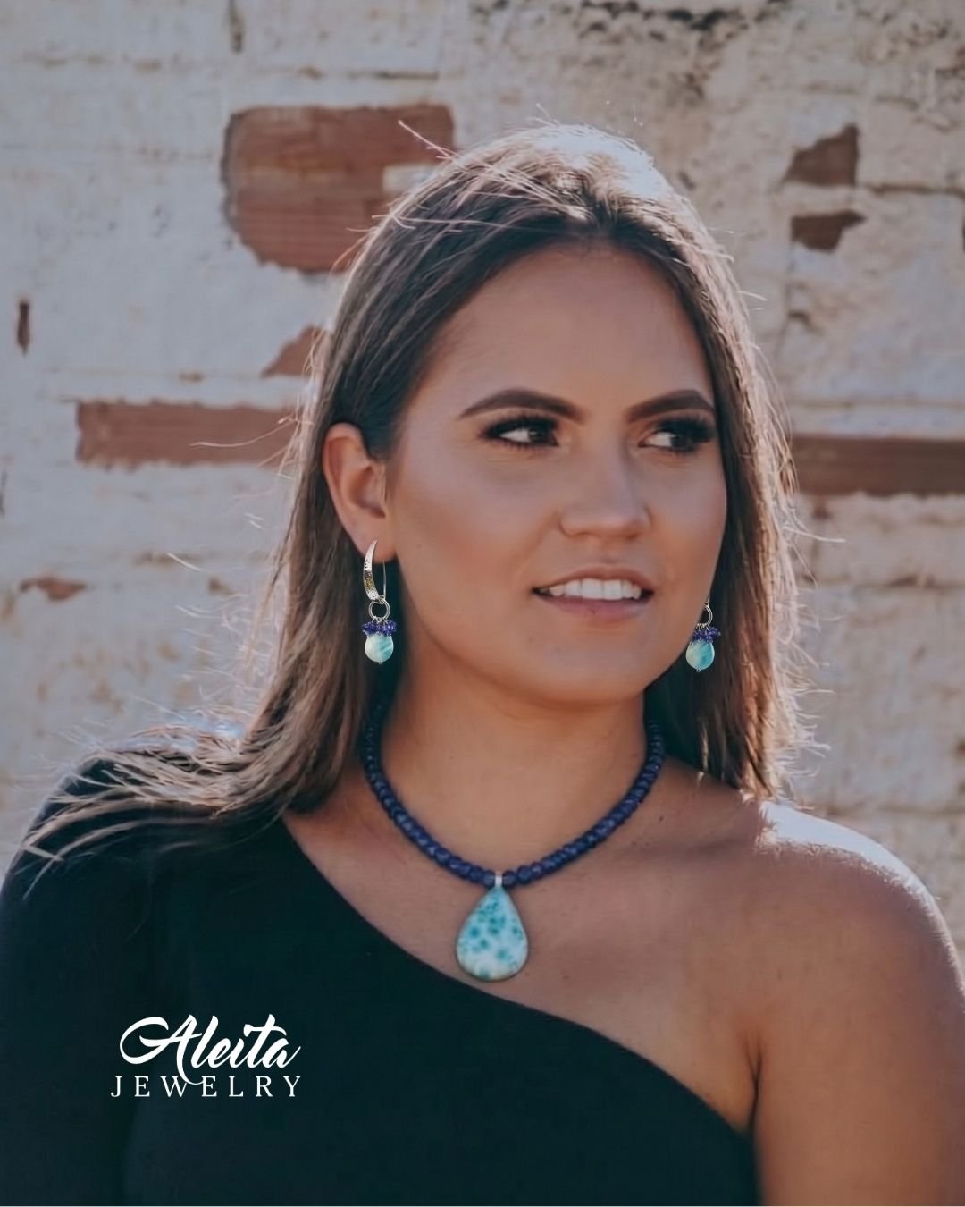 tanzanite-and-larimar-necklace-set-Aleita-Jewelry-2